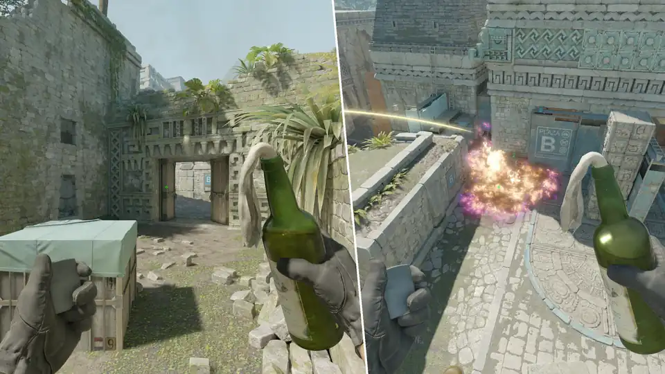 Nades Guide - B Cubby Molotov From Ruins