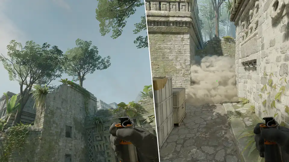Nades Guide - Ct Lane Smoke From Ruins
