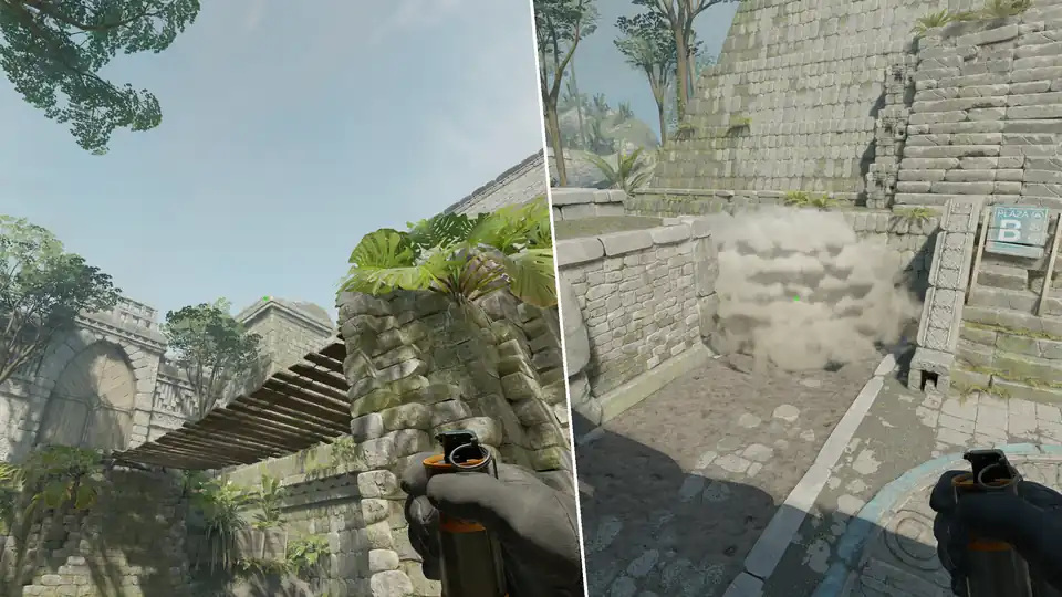 Nades Guide - B Long Smoke From T Spawn