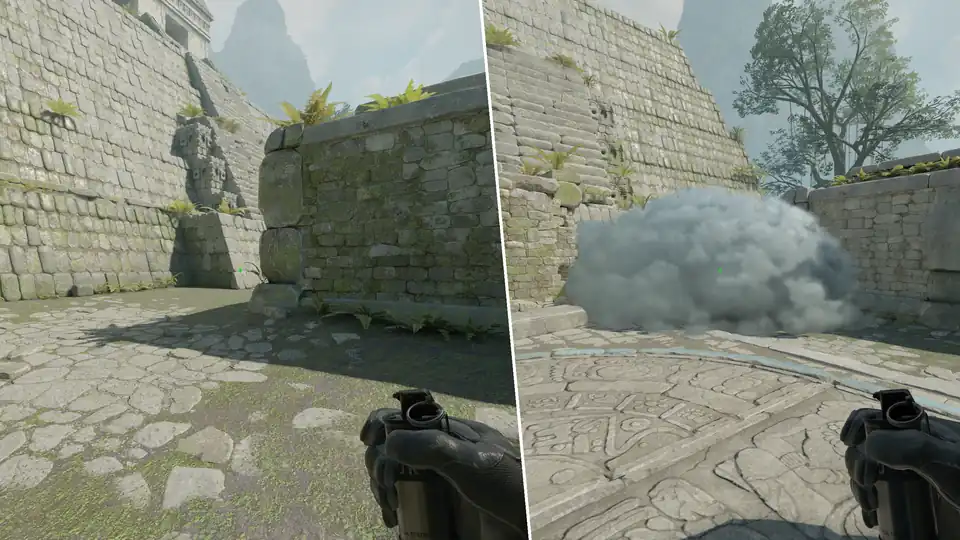 Nades Guide - Ramp Smoke From Back Halls