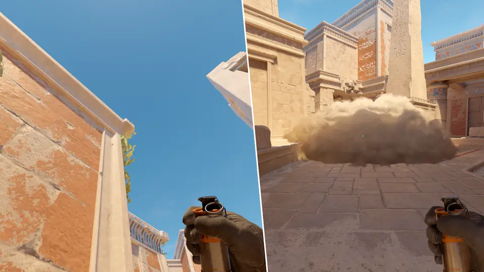 Nades Guide - B Site One Way Smoke From Ruins