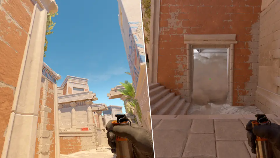 Nades Guide - EBox One Way Smoke From T Spawn