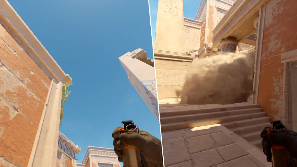 Nades Guide - Ninja One Way Smoke From Ruins2