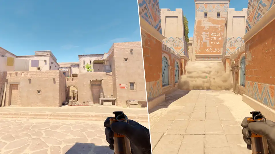 Nades Guide - Mid Smoke From T Spawn