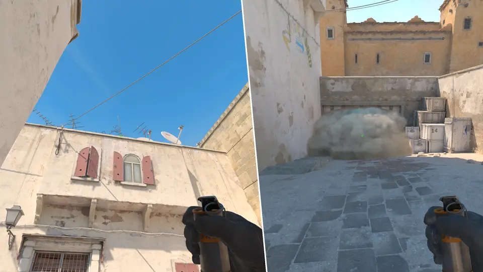 Guia de Granadas - CT Spawn Cross Smoke From Top Mid
