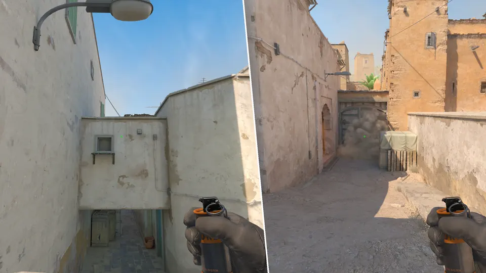 Guia de Granadas - Mid Doors Smoke From T Spawn2