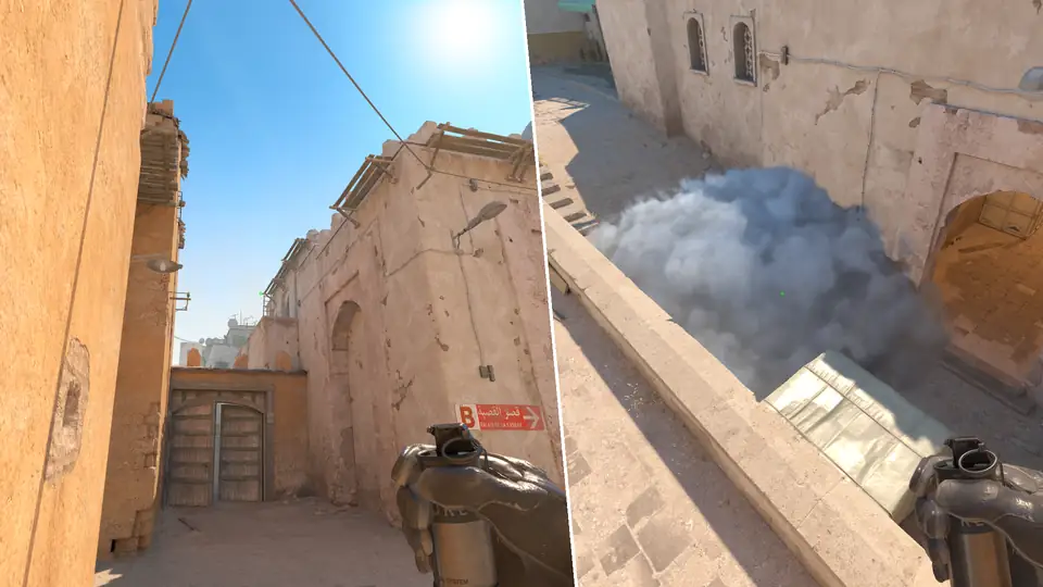 Guia de Granadas - Mid XBox Smoke From CT Mid