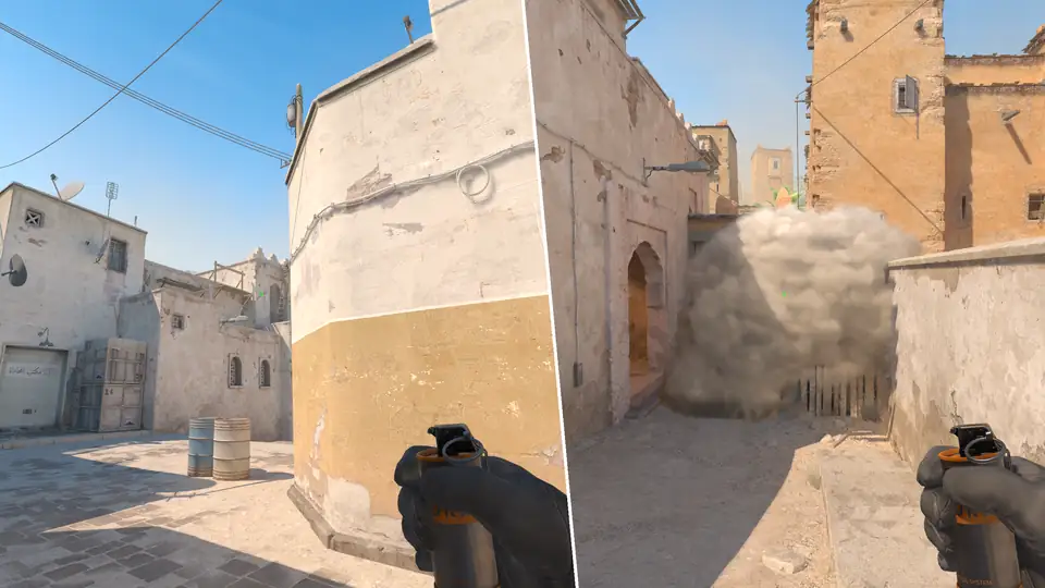 Guia de Granadas - Xbox smoke from mid barrels