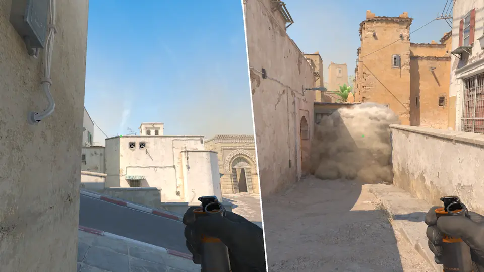Guia de Granadas - Xbox smoke from nomal T spawn