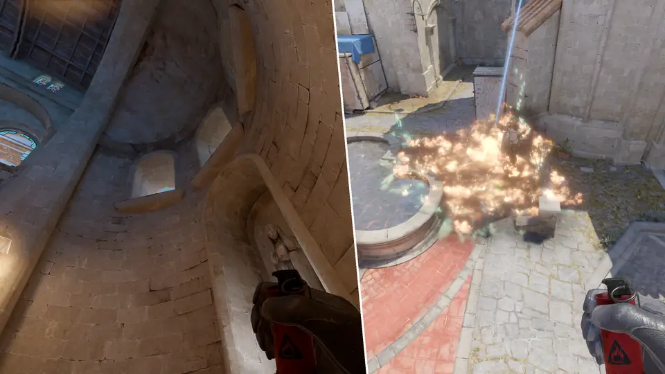 Гайд по утилитам - B Site Molotov From Church 1
