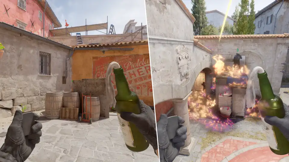 Guia de Granadas - Dark Molotov From Half Wall