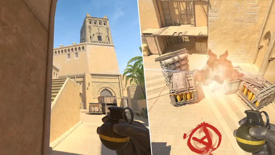 Guia de Granadas - Default Grenade From Stairs