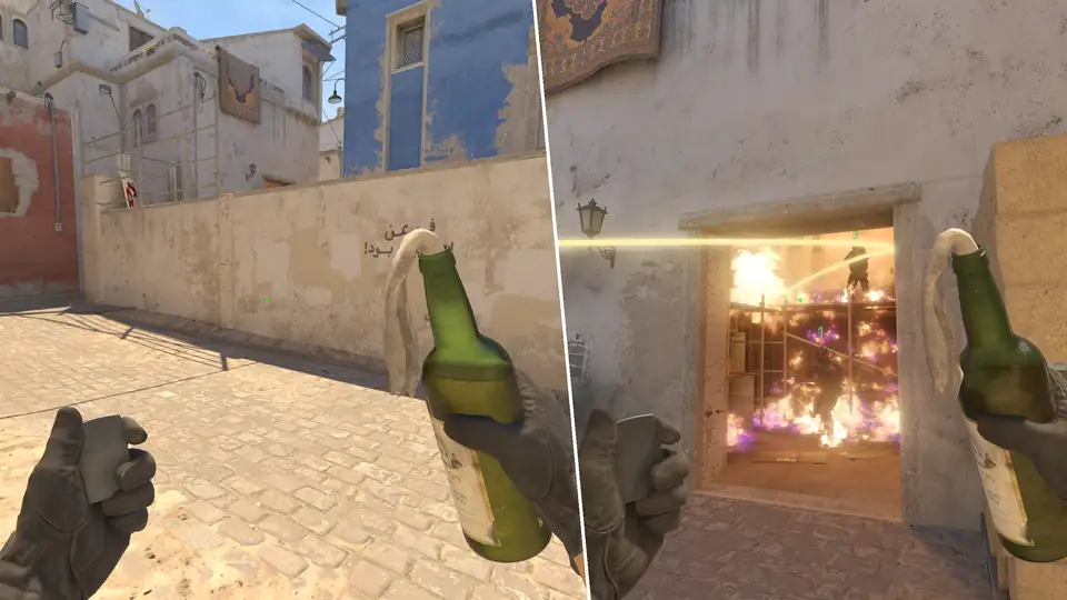 Guia de Granadas - Ladder Molotov From Mid Chair