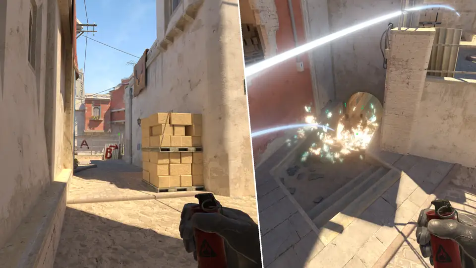 Guia de Granadas - Underpass Molotov From B Short