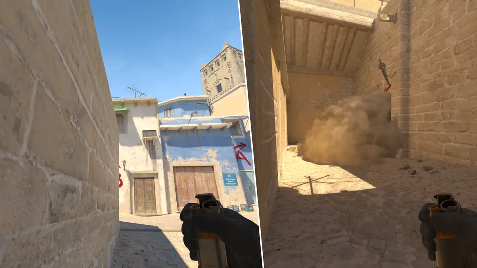 Guia de Granadas - Ramp Smoke From CT Spawn