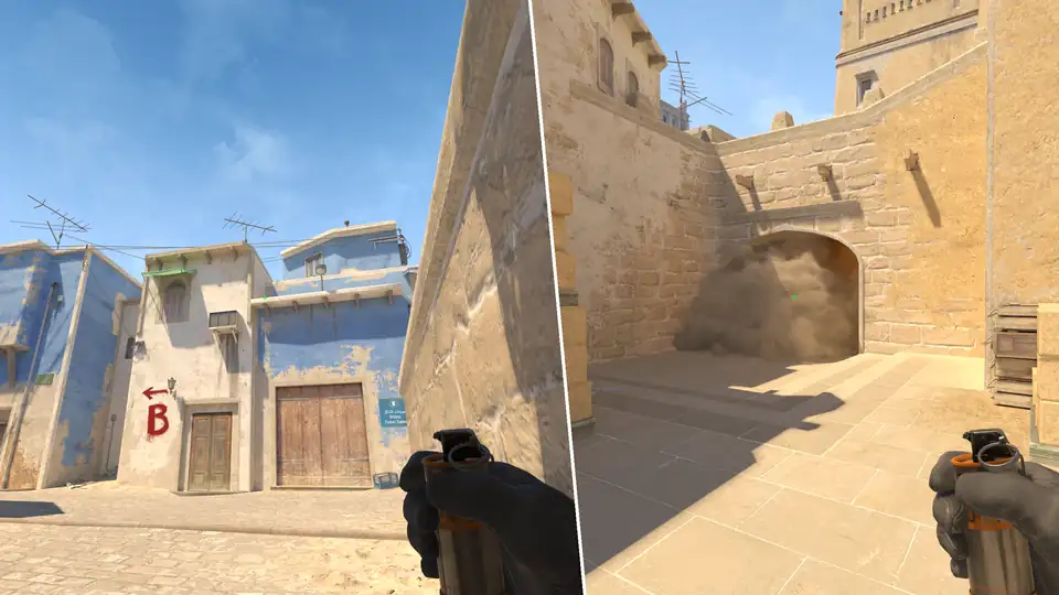 Guia de Granadas - Ramp Smoke From CT Spawn