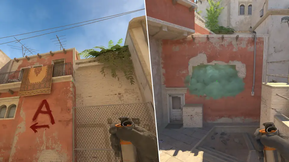 Guia de Granadas - Fast Window Smoke From T Spawn2