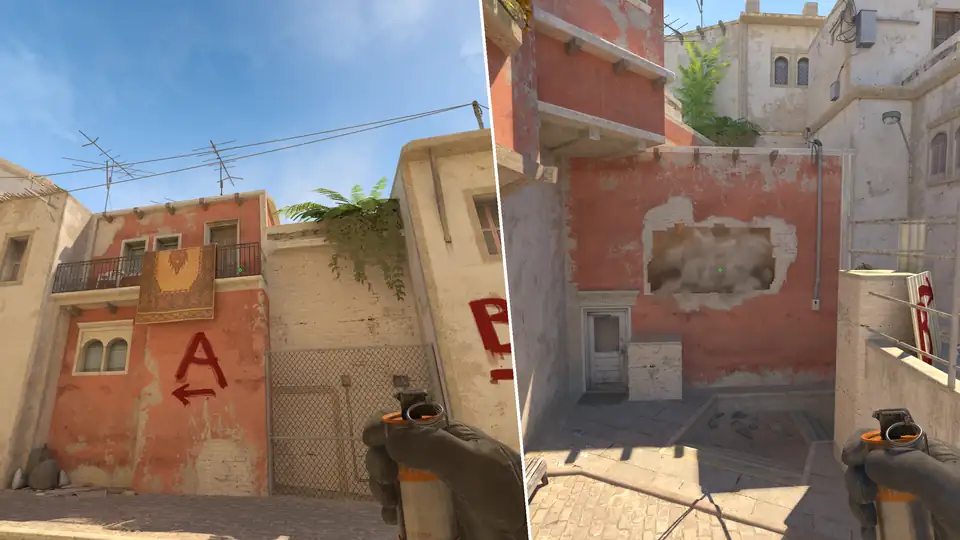 Guia de Granadas - Window Smoke from T Spawn Trash Can