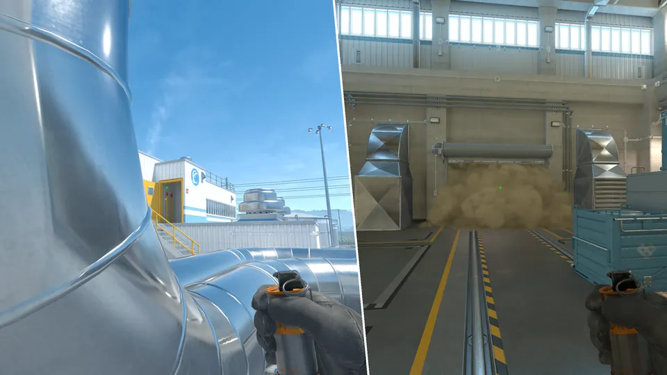 Nades Guide - Main Smoke From Roof 1
