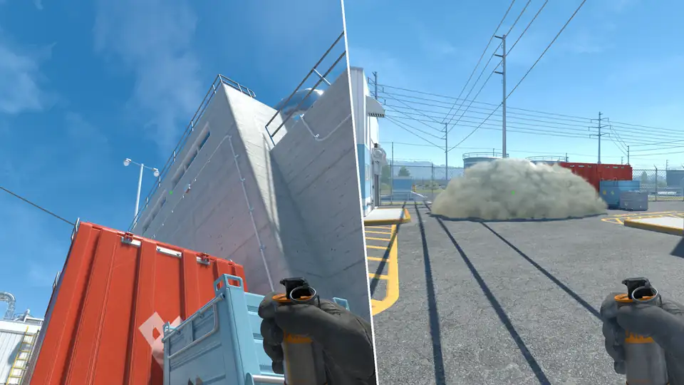 Nades Guide - Close Red Smoke From T Spawn