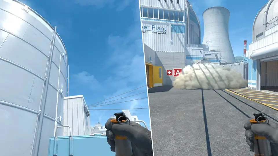 Nades Guide - Ct Blue Smoke From Outside