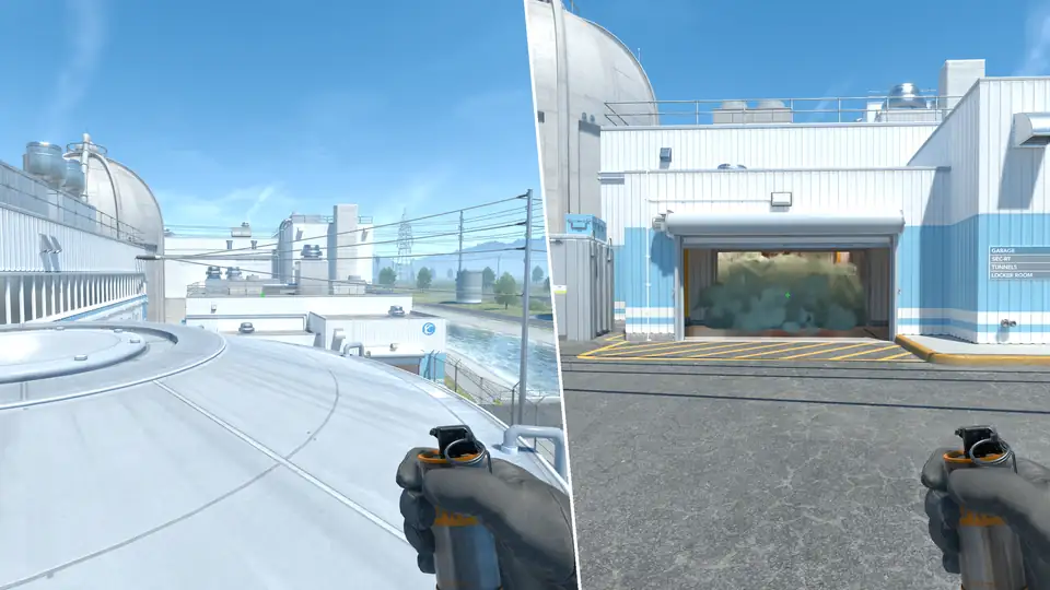 Guia de Granadas - Garage Smoke From T Spawn D